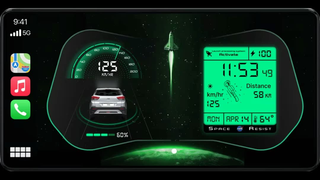 CarPlay dashboard style